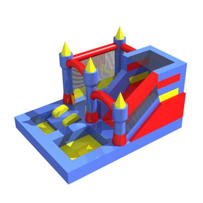 Inflatable combo bouncy house with slide