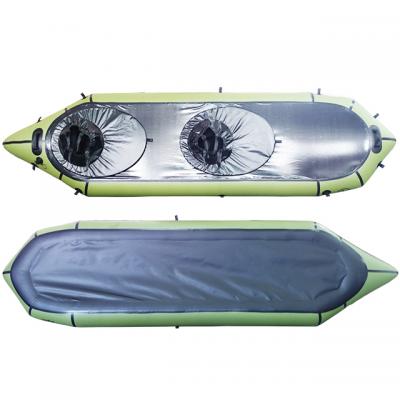 2 person packraft with spray cover