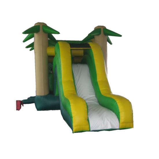 Inflatable commercial slide with jumper house